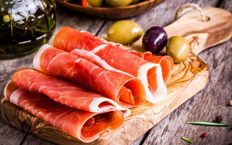 Cold cuts cheese and olives
