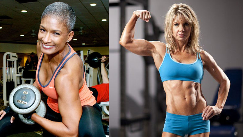 Female building muscle after 50