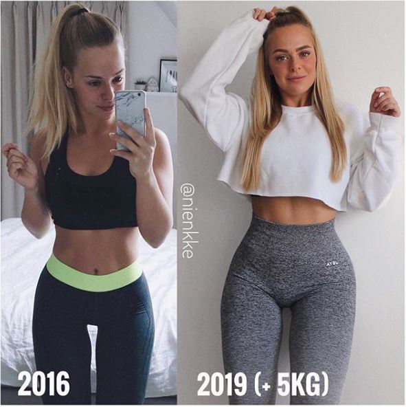 nienkke weightlifting transformation