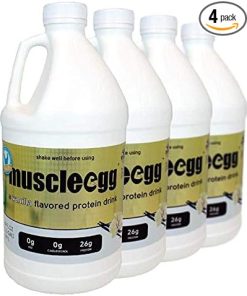 4 Half-Gallons Vanilla MuscleEgg Liquid Egg Whites (Cage