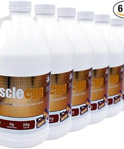 6 Half-Gallons Chocolate Caramel MuscleEgg Liquid Egg Whites (Cage