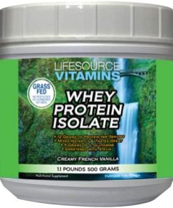 LifeSource Vitamins 1.1 lb Grass Fed Whey Protein Isolate – Creamy French Vanilla w/Stevia