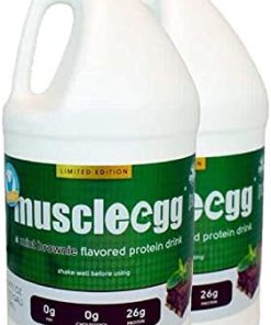 2 Half-Gallons Mint Brownie MuscleEgg Liquid Egg Whites (Cage