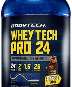 Whey Tech Pro 24 a” Whey Protein Isolate & Concentrate Powder a” Stuffed Series a” Chocolate Candy Bar (2 lbs./26 Servings) 2