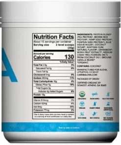 Aloha Protein Powder | Vanilla | 1 LB | Plant Based | Includes MCT Oil from Coconut for Natural Energy- 5g of Fiber to Support Digestion 2