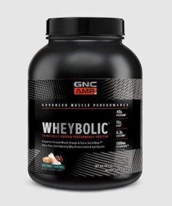 GNC AMP Wheybolic Whey Protein Powder Isolate with BCAA | Targeted Muscle Building and Workout Support Formula | Gluten Free | Coconut Caramel| 25 Servings