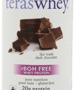 Tera’s Whey rBGH Free Fair Trade Dark Chocolate Whey Protein- 12 Ounce