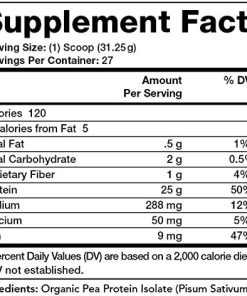 Olympian Labs Plant Based Pea Protein Powder- Unflavored – 25g of Protein 2