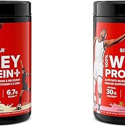 Six Star Elite Series 100% Whey Protein Plus Vanilla Cream 1.8lbs US & Elite Series 100% Whey Protein Plus Strawberry Smoothie 1.8lbs US