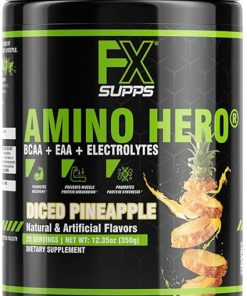 Amino Hero Diced Pineapple Flavor(25 Servings)|Post-Workout Recovery Drink for Men and Women|Energy Powder Mix with BCAA- EAA