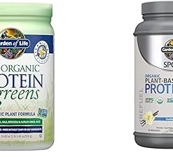 Garden of Life Raw Organic Protein & Greens Vanilla – Vegan Protein Powder for Women and Men & Organic Vegan Sport Protein Powder- Vanilla – Probiotics