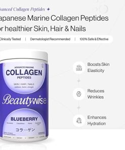 Advanced Marine Collagen Proteins Powder with Hyaluronic Acid- Glutathione & Biotin | No Smell & Easy to Mix with No Added Sugar 250G(Blueberry Pack of 1) 2
