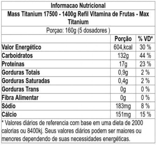 Mass Titanium 1800-1400g Fruit Vitamin Refill - Image 2