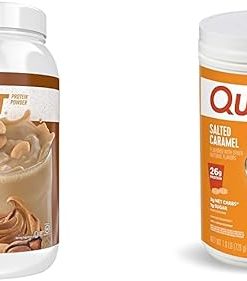 Quest Peanut Butter 23g & Salted Caramel 26g Protein Powders Bundle- Low Carb Gluten Free