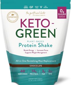 VIDAPURA Keto Green Protein Shake – Chocolate Ketogenic Protein Powder Drink- Lactose Free Vegan Protein