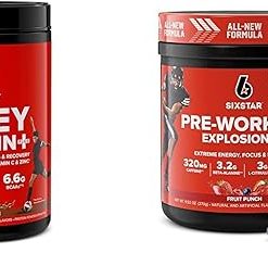 Six Star Whey Protein Powder & Pre-Workout Powder Bundle- 1.82 lbs & 30 Servings