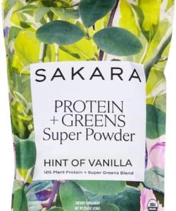 Sakara Protein + Greens Super Powder- 30 Servings – Organic Protein Powder Hemp
