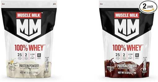 Muscle Milk 100% Whey Protein Powder- Vanilla & Chocolate