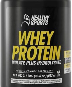 Whey Protein Powder – 2.1 lbs (952g) – 28g Protein- Vanilla Flavor – Fast-Absorbing Whey Protein Isolate & Hydrolysate for Lean Muscle