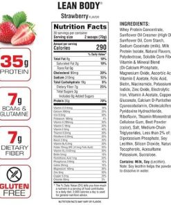 Lean Body All-in-One Strawberry Protein Shake. 35g Protein- Whey Blend 2