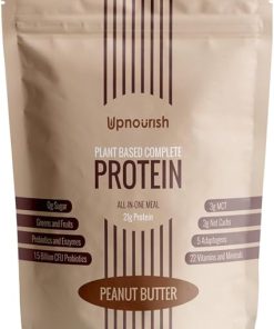 UpNourish Plant Based Meal Replacement Protein Powder Peanut Butter Flavor 15 Servings
