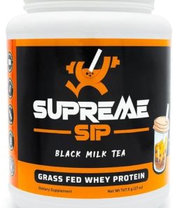 Boba Protein Powder Made with Real Black Tea – Boba Milk Tea Sweetened with Natural Monk Fruit – Clean- Creamy Boba Tea Protein Powder – Grass Fed Whey Protein Isolate Bubble Tea – 27 Oz