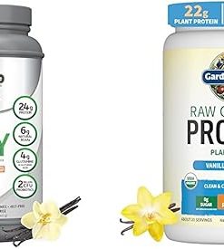 Garden of Life Grass Fed Whey Protein Powder and Organic Vegan Protein Powder Bundle – 24g and 22g Protein