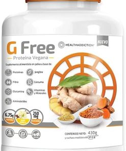 G Free – Vegan Protein Powder with Ginger and Turmeric- Food Supplement Based on Vitamins and Minerals