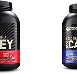 Optimum Nutrition Gold Standard 100% Micellar Casein Protein Powder & Gold Standard 100% Whey Protein Powder- Extreme Milk Chocolate