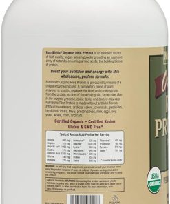 NutriBiotic Certified Organic Rice Protein Plain- 3 Pound | Low Carbohydrate Vegan Protein Powder | Raw 2