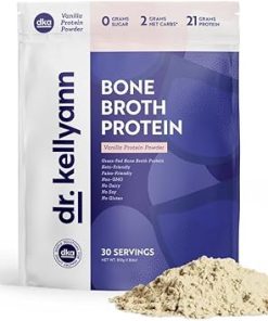Dr. Kellyann Bone Broth Protein Powder Vanilla (30 Servings) – 21g Protein- Grass-Fed Collagen 2