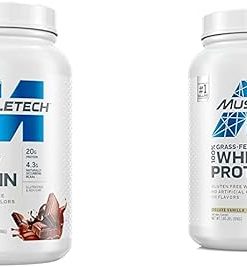 MuscleTech Grass Fed Whey Protein Powder- Triple Chocolate & Deluxe Vanilla