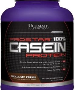 Ultimate Nutrition Prostar Micellar and Hydrolyzed Casein Protein Powder – Fat Free Overnight Muscle Growth and Recovery with BCAAs- 5 Pounds