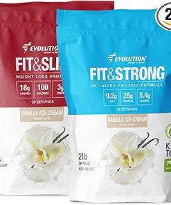 Evolution Advance Nutrition Grass Fed 100% Whey Protein Powder + Fit & Slim with Glucomannan- Inulin Fiber – High Fiber