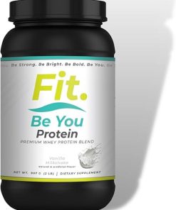Be You Whey Protein Powder | 25g Protein- 5.1g BCAAs & 2.4g L-Leucine | Quick Absorbing & Fast Digesting Enzyme Blend | Vanilla Milkshake | 2 Pounds