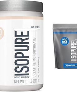Bundle of Isopure Unflavored Creatine Monohydrate Powder-100 Servings 2