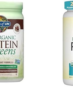 Garden of Life Raw Organic Protein & Greens Chocolate & Organic Vegan Unflavored Protein Powder 22g Complete Plant Based Raw Protein