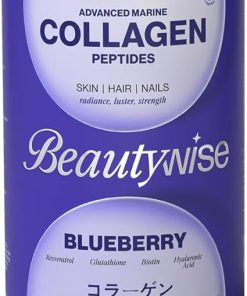 Advanced Marine Collagen Proteins Powder with Hyaluronic Acid- Glutathione & Biotin | No Smell & Easy to Mix with No Added Sugar 250G(Blueberry Pack of 1)