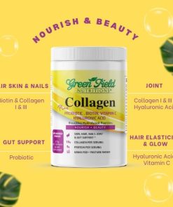 Greenfield Nutritions Halal Collagen Peptides Powder – 9g Halal Protein Probiotic- Biotin 2