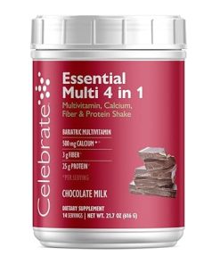 Celebrate Vitamins Essential Multi 4-in-1 Powder – Bariatric Multivitamin- 500mg Calcium