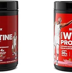 Six Star Creatine Powder and Whey Protein Plus Bundle – Creatine HCl + Creatine Monohydrate Powder and 100% Whey Protein Plus Strawberry Smoothie