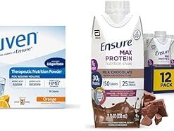 Juven Therapeutic Nutrition Drink Mix Powder for Wound Healing Support & Ensure Max Protein Nutrition Shake with 30g of Protein- 1g of Sugar