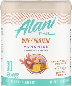 Alani Nu Whey Protein Powder Munchies | 23g Protein with Low Sugar & Digestive Enzymes | Meal Replacement Powder | Low Fat Low Carb Whey Isolate Protein Blend | Low Sugar |30 Servings