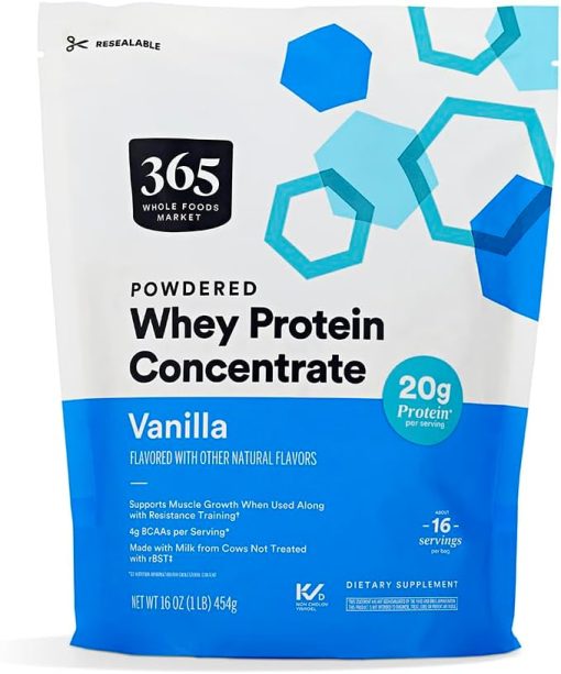 365 By Whole Foods Market- Protein Powder Whey Concentrate Vanilla