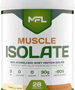 MFL 100% Isolate Protein l 30g of Protein l 12g Amino Acids l Keto Friendly l Low Carbs l 2 lbs. (Vanilla Bean)