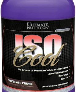 Ultimate Nutrition ISO Cool Whey Isolate Protein Powder – Keto Friendly – Sugar- Carb and Fat-Free – 23 Grams of Protein Per Serving