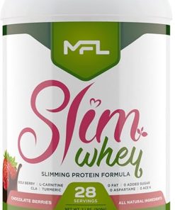 MFL Slim WHEY Protein Powder | 28g Protein | Low Carbs | Slimming Nutritional Shake | Sweetened with Stevia | 2 lbs. (Chocolate Berries)