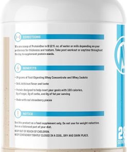 NutraOne ProteinOne Whey Protein Promote Recovery and Build Muscle with a Protein Shake Powder for Men & Women (Strawberry Milkshake- 2 LB) 2