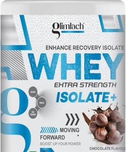 GLIMLACH Whey Extra Strength Isolate + Protein Powder for Muscle Support & Recovery- Vegetarian – Primary Source Whey Isolate (2.2LBS
