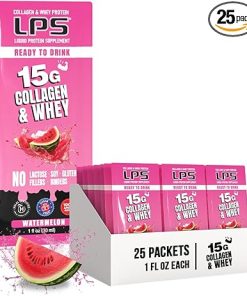 Nutritional Designs LPS Liquid Collagen & Whey Protein Supplement – Non-GMO Drink- Sugar-Free – Promotes Healthy Skin & Hair for Men & Women